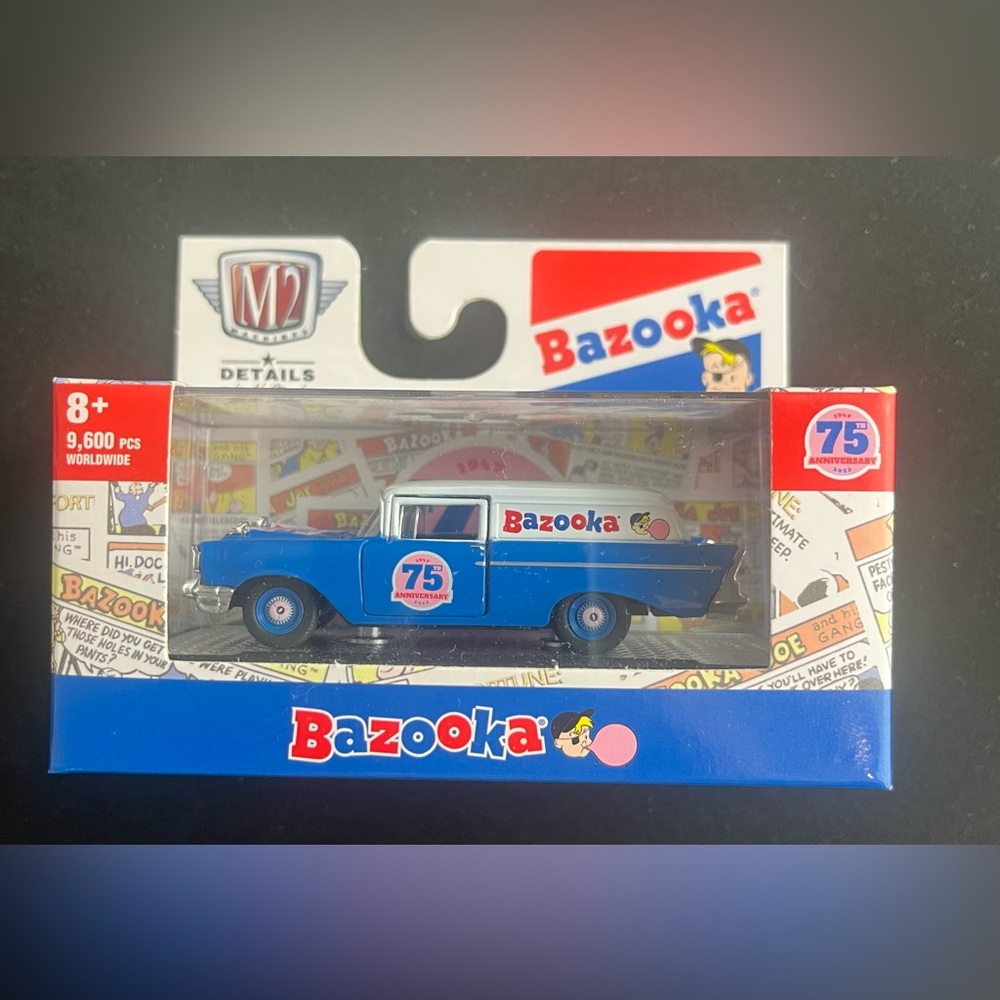 M2 Details ~ Bazooka 75th Anniversary 1957 Chevrolet Sedan Delivery Die Cast Car